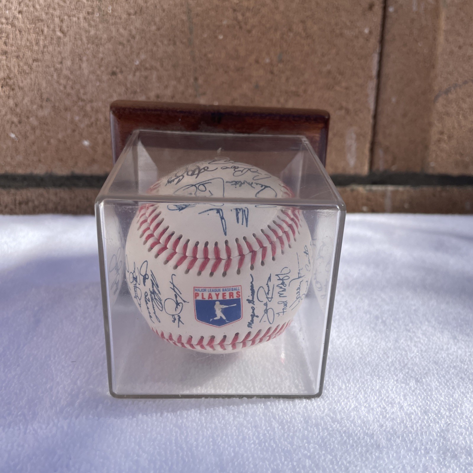 Autographed Baseball Multi Signed MLB Coaches Caring Team Athletes Crest