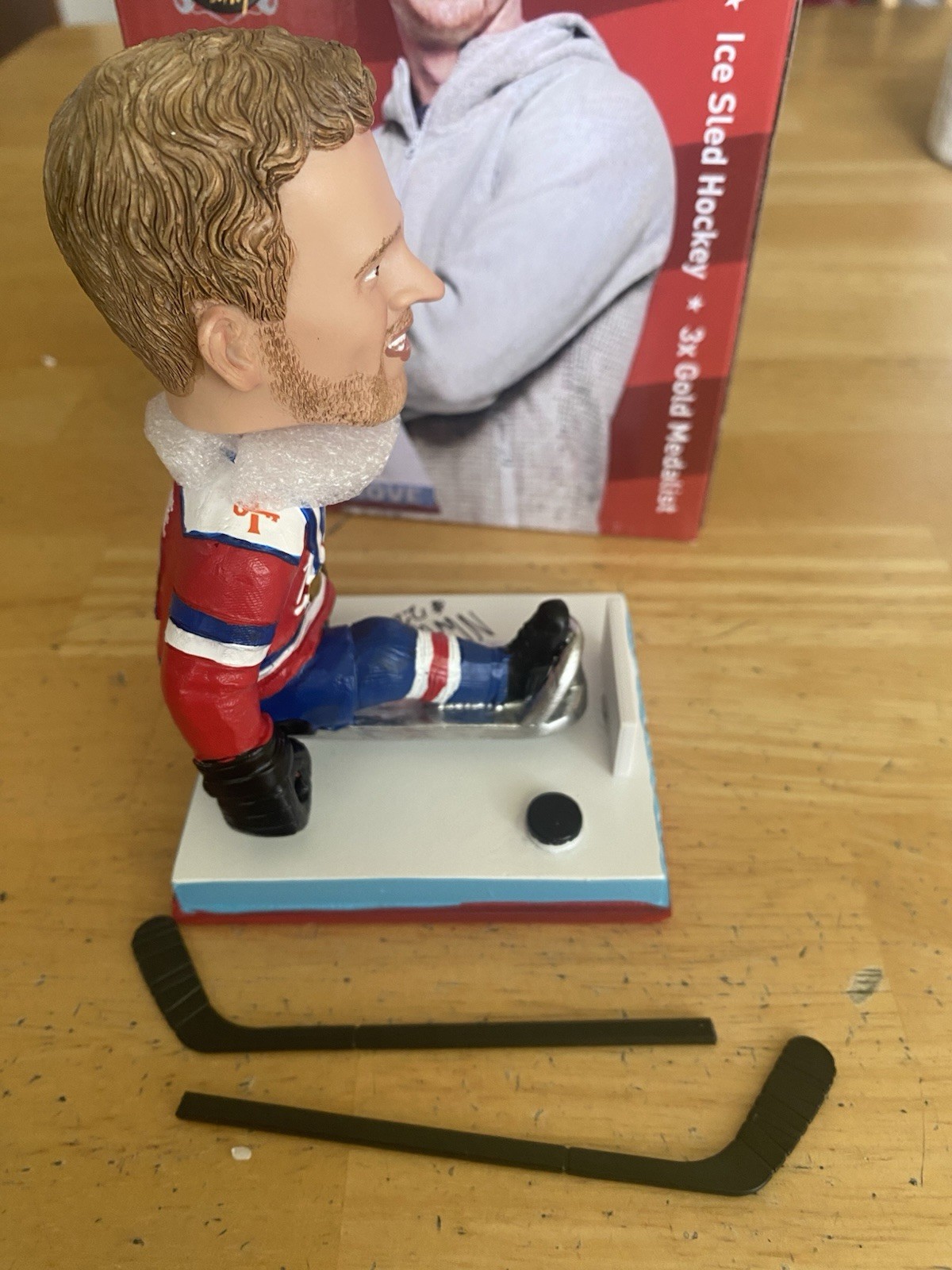 Frederick Keys Noah Grove SGA Bobblehead Ice sled Hockey gold – AUTOGRAPHED