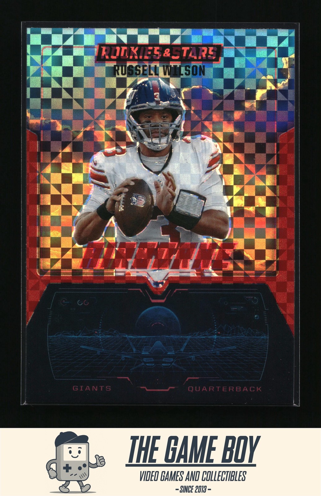 2025 Panini Rookies & Stars Airborne Red Plaid #4 Russell Wilson New York Giants