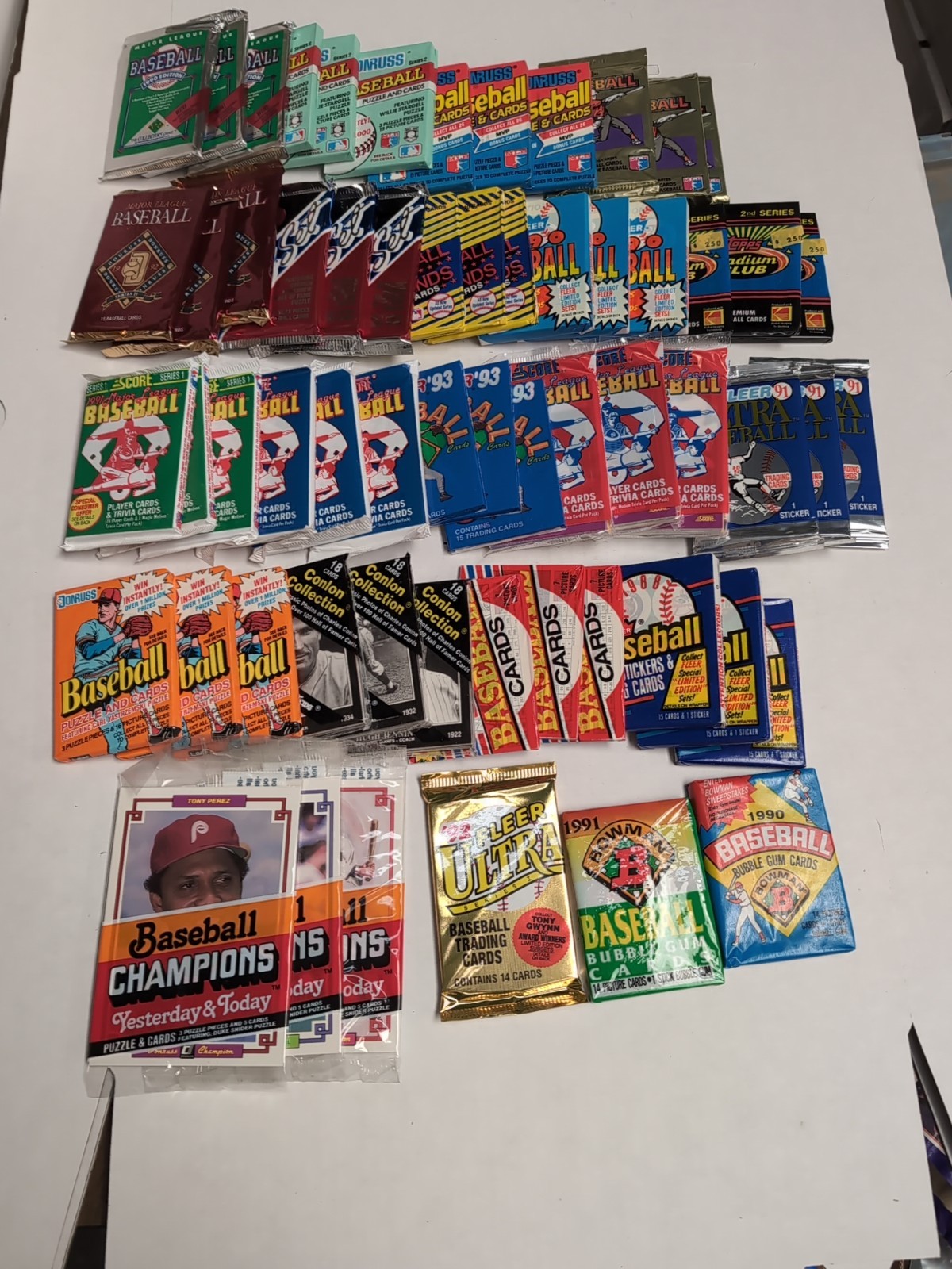 800 Baseball Cards In 60 Unopened Packs 1980’s & 1990’s Mint