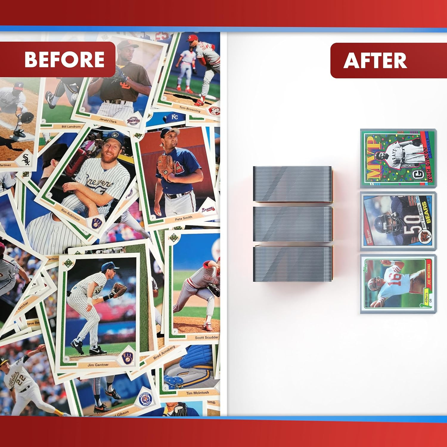 Case 200 Ultra CBG 3×4 Baseball Trading Card Top Loaders Holders Pro Toploaders