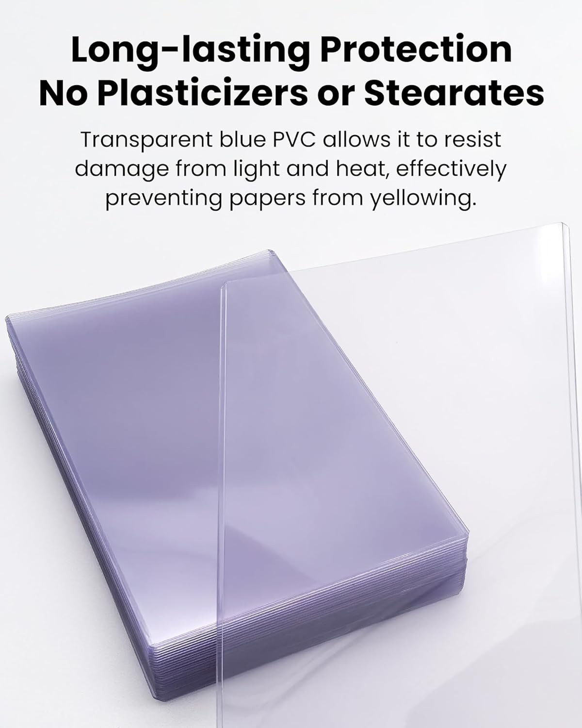 8.5 X 11 Hard Plastic Sheet Protectors – Rigid Clear Toploaders for Documents, P