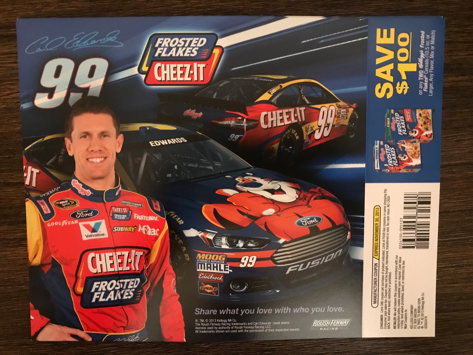 (12) Carl Edwards #99 #60 ROUSH RACING FORD 5×7 8×10 9×11 HERO CARD photos LOT3