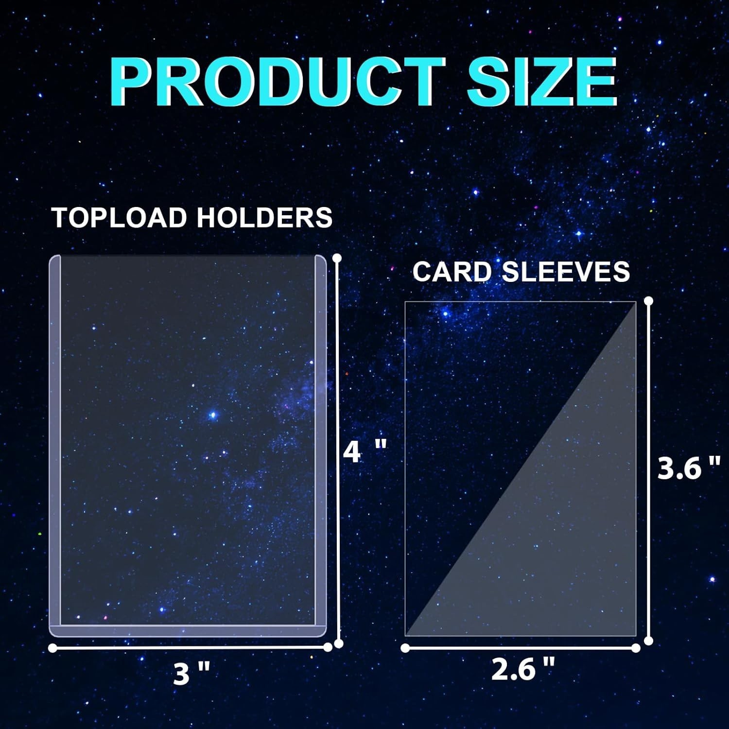 Trading Card Sleeves Hard Plastic Clear Case Holder 200 Baseball Cards Topload!!