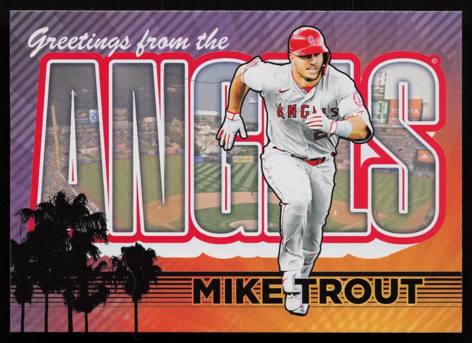 2022 Topps Archives #PC-1 Mike Trout Topps Postcards Los Angeles Angels