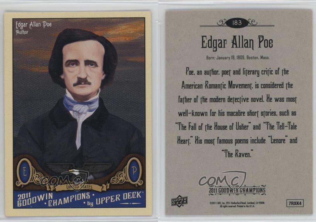 2011 Upper Deck Goodwin Champions Edgar Allan Poe Edgar Allen Poe #183 1md