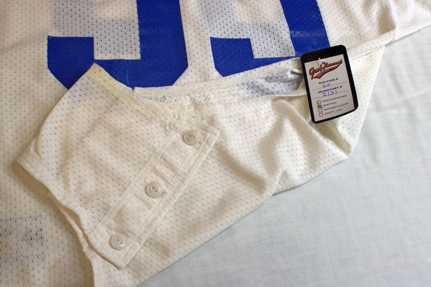 Tony Dorsett Televised Game Worn Jersey 8/17/85 w/Crotch Flap Grey Flannel COA