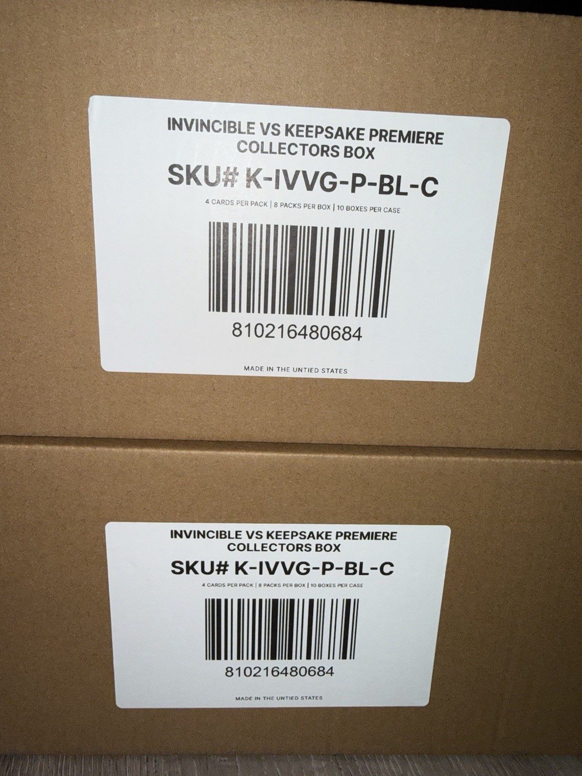 Invincible VS Keepsake Premiere Collector’s 10 Box Case (2 Cases Included)