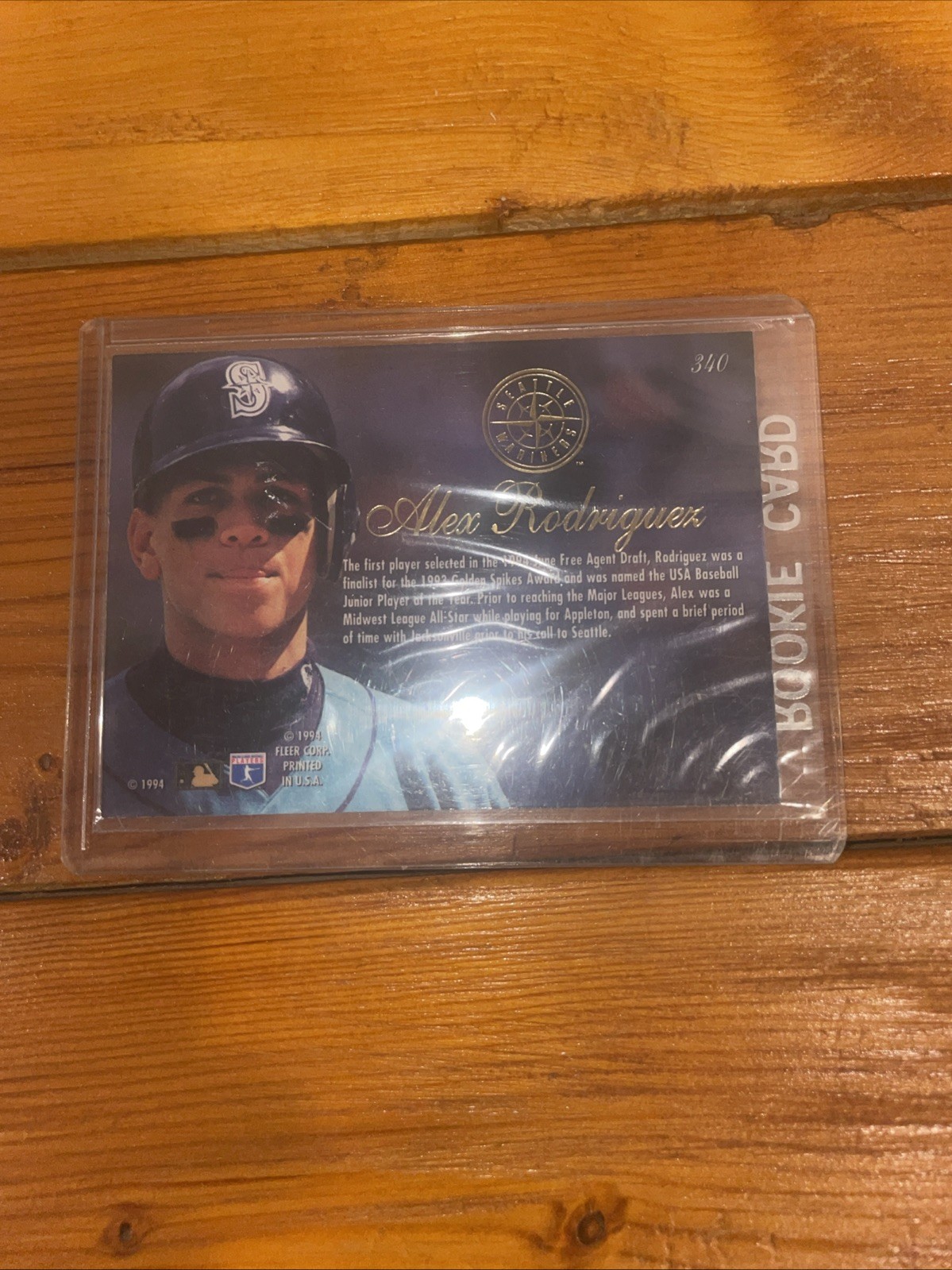 1994 Flair Baseball ROOKIE Alex Rodriguez #340 – Seattle Mariners