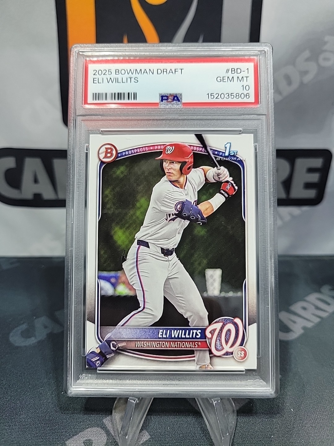 2025 Bowman Draft Baseball Eli Willits #BD-1 PSA 10