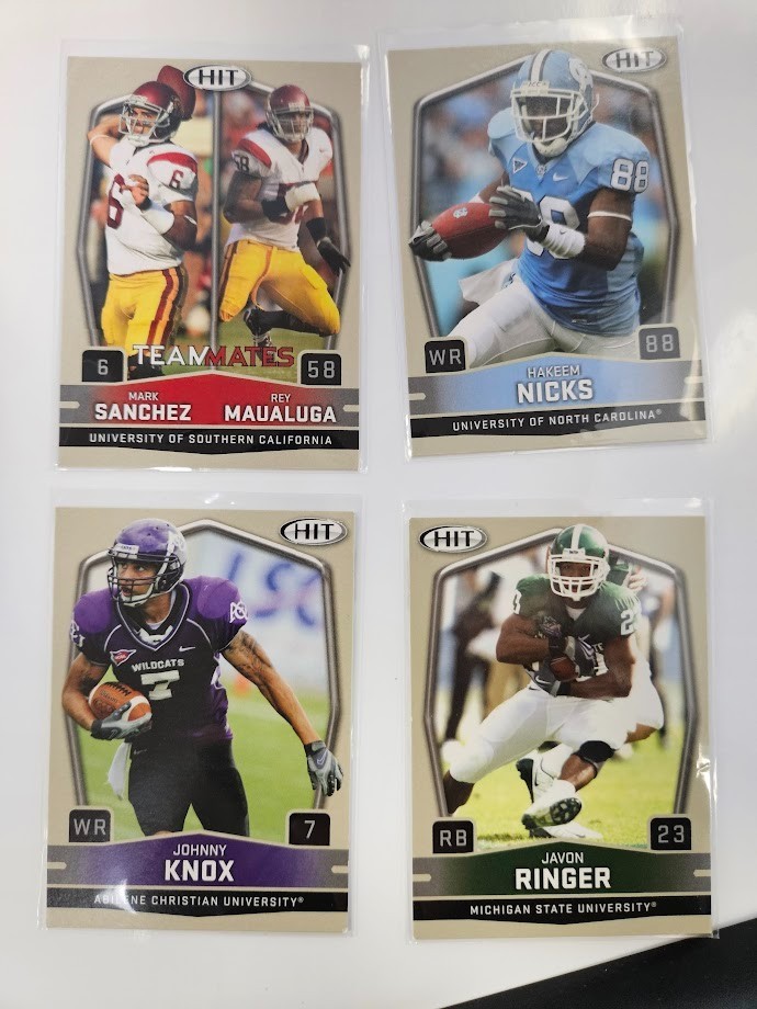 Lot of 200 Football Cards – College Uniforms – less than $.10 per card!!