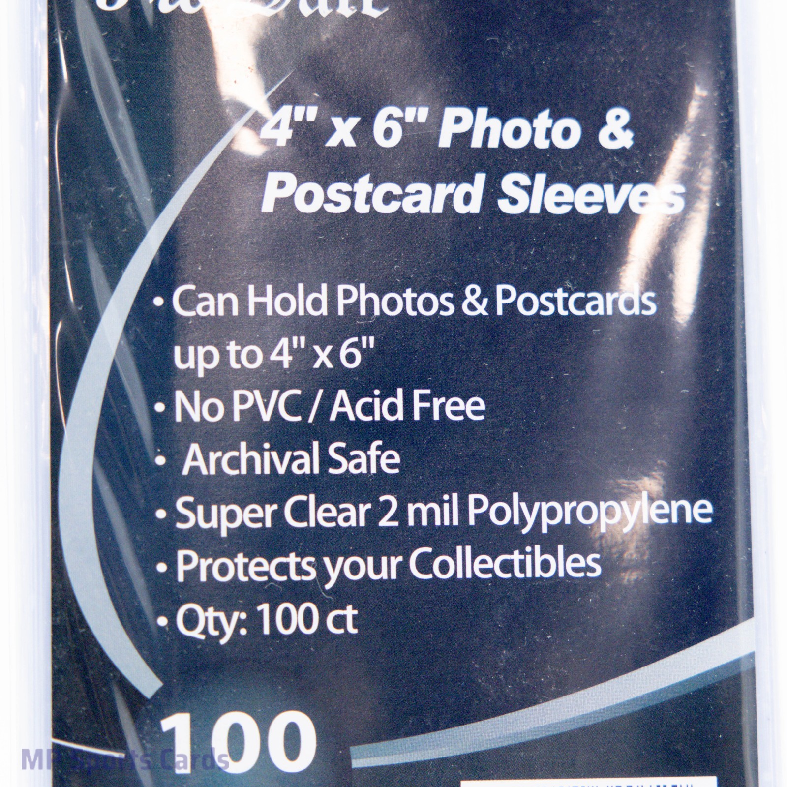(1) Pro Safe 4″x6″ Soft Sleeves 100ct Ultra Clear No PVC Free Shipping!