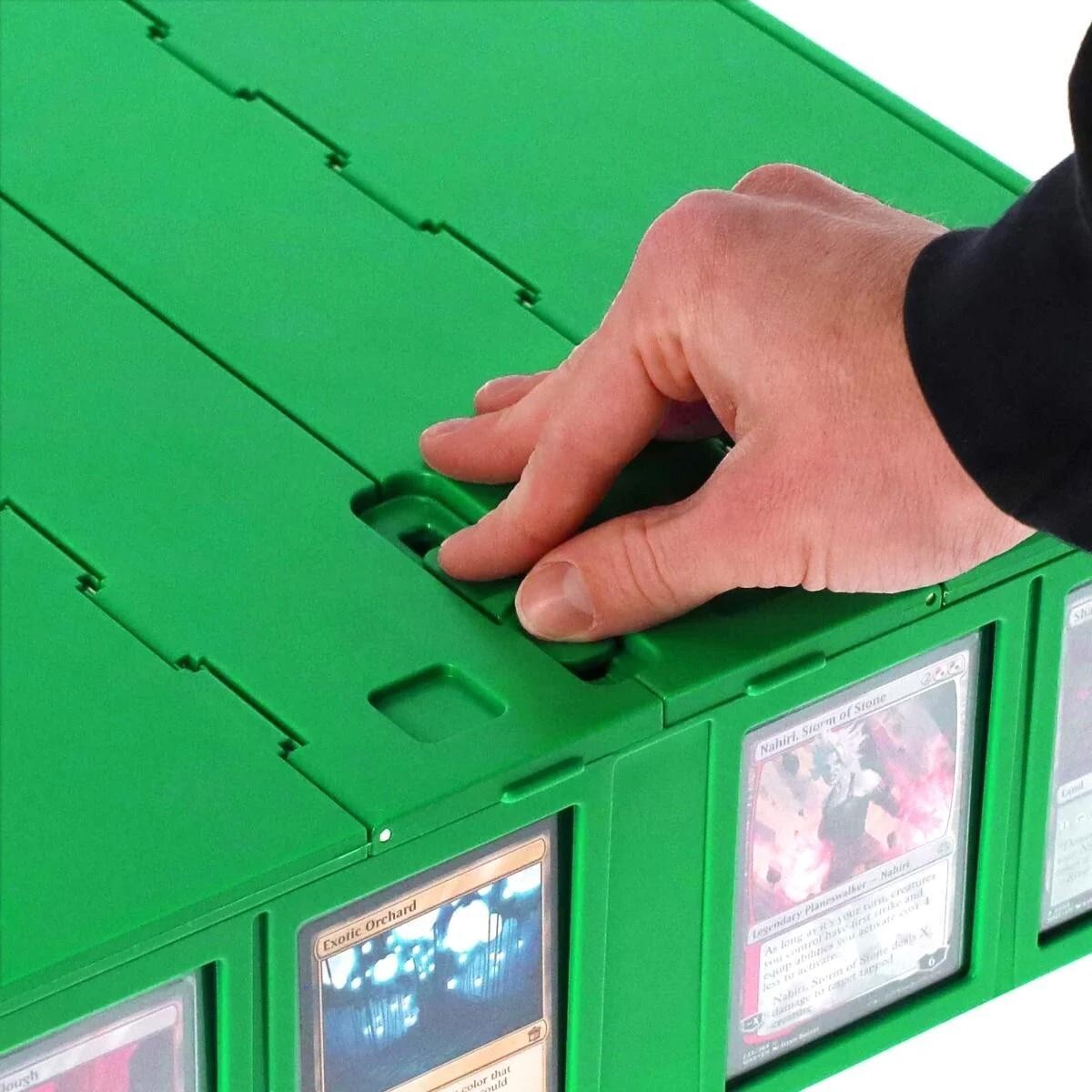 BCW GREEN Collectible Card Bin 3200 Ct. Durable Plastic Holder w/ 12 Partitions