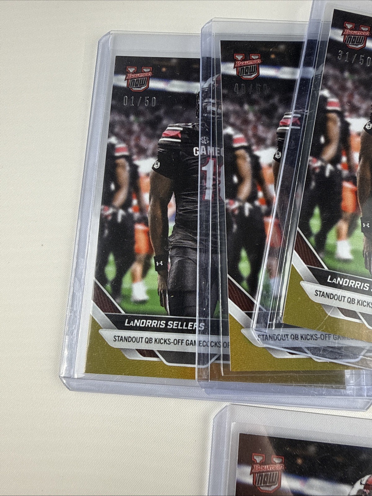 (7) LANORRIS SELLERS RC LOW NUMBERED LOT /5 /25 /50 RED ORANGE GOLD