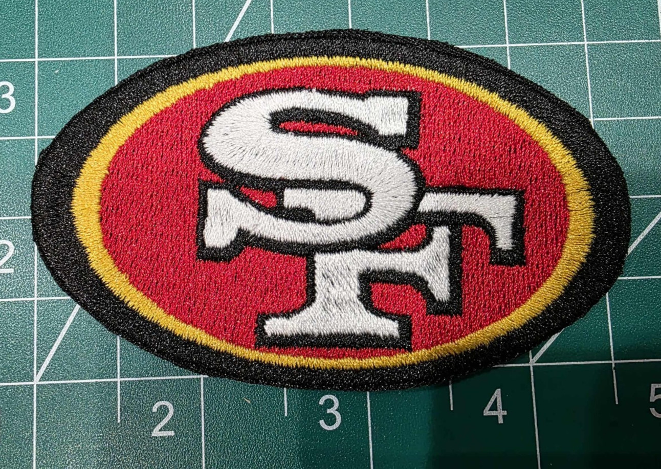 San Francisco 49ers Large 12″ Iron Sew On Embroidered Patch Logo NFL Jacket