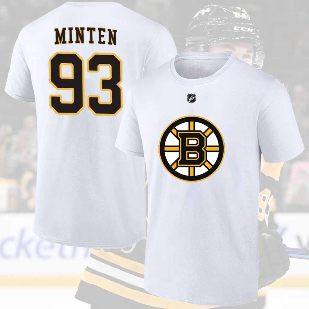 Fraser Minten #93 Boston Bruins Team Name & Number Player Unisex Gifts For Fans