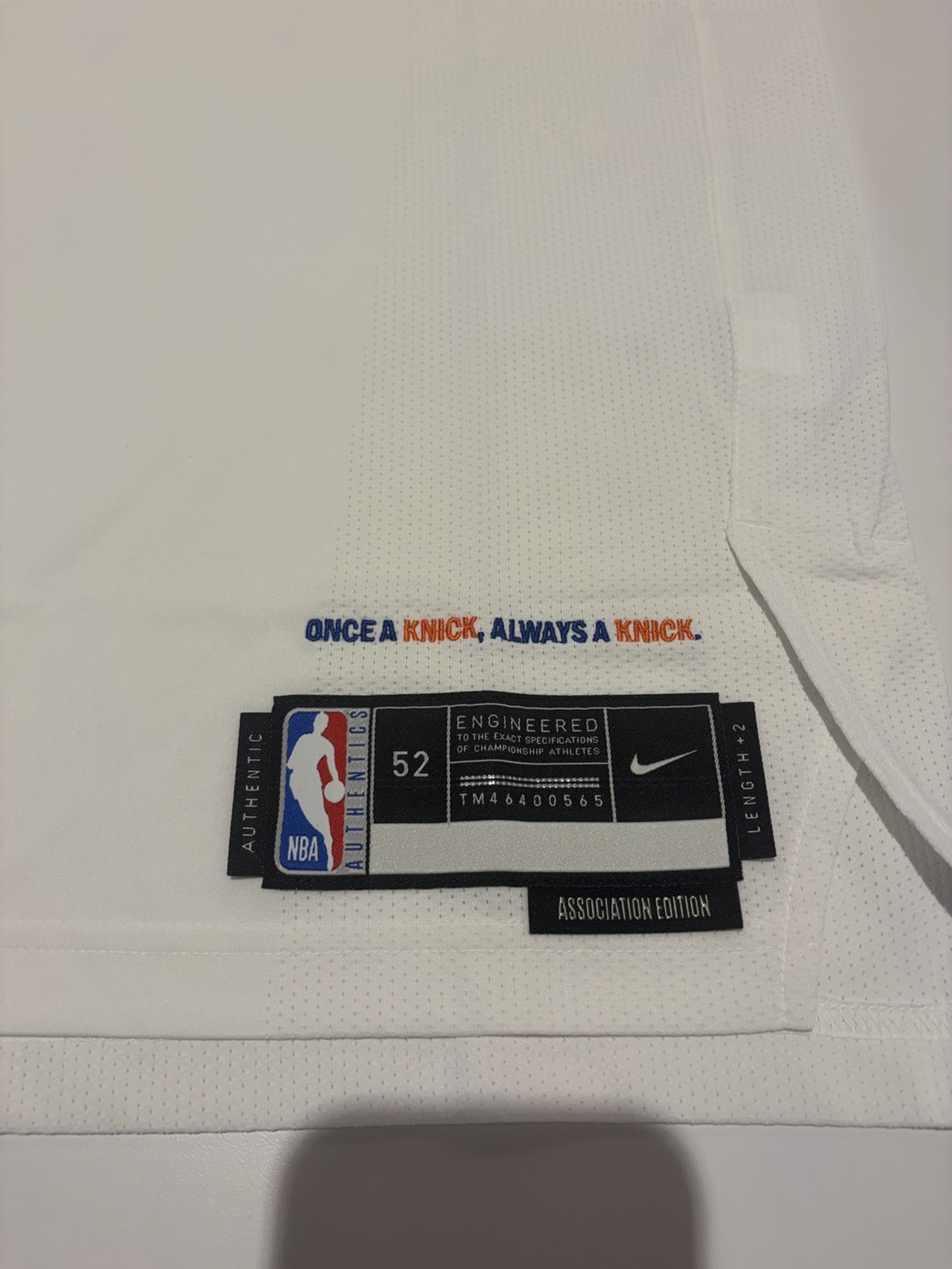Jalen Brunson New York Knicks Authentic NBA Finals Patch Nike Home Jersey XL/52
