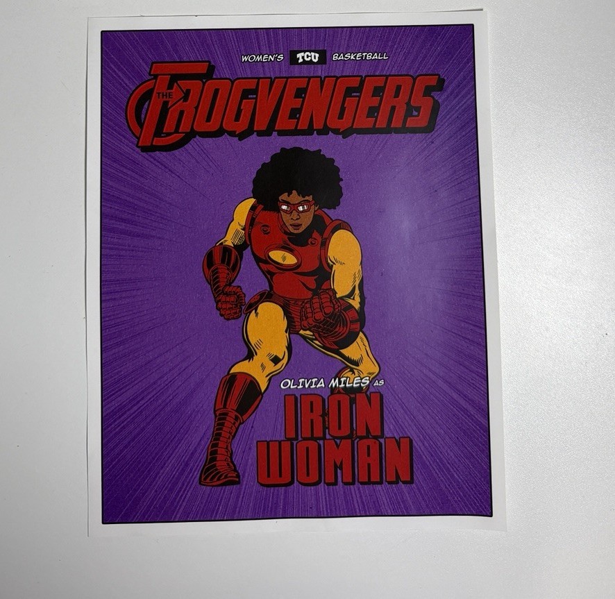 Olivia Miles TCU Women’s Basketball Iron Woman Poster Minnesota Lynx WNBA Rookie