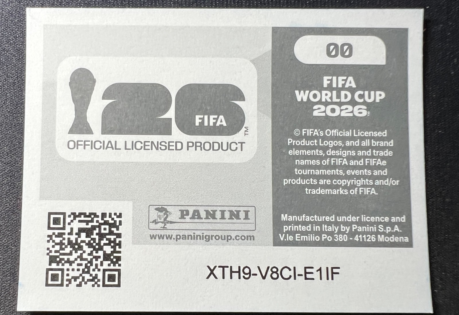 2026 Panini FIFA World Cup Sticker Foil Panini Logo #00
