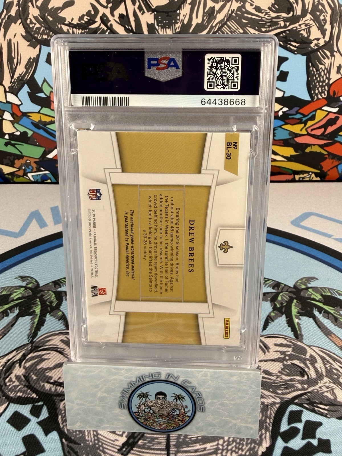 2019 National Treasures Drew Brees Brand Logo 1/1