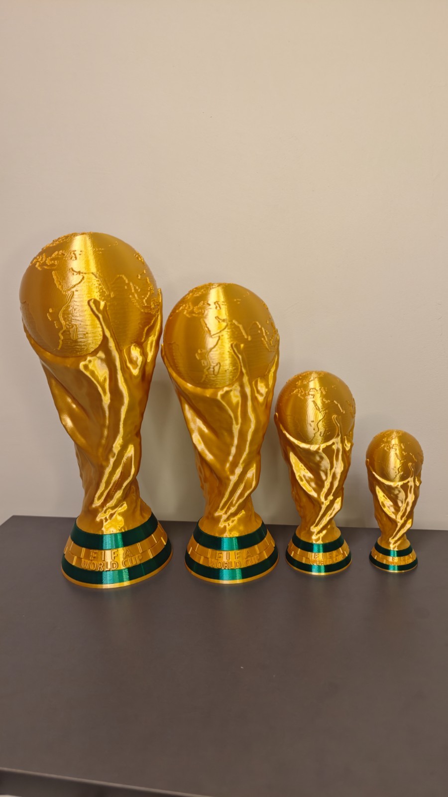 World Cup Trophy Replica – 3D Printed – Soccer Fan Gift – FIFA Style Decor