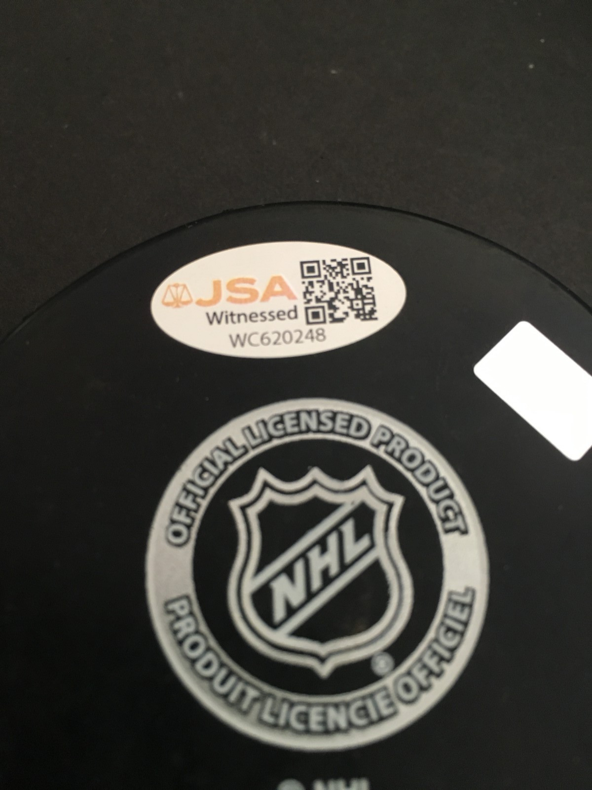 JEREMY ROENICK AUTOGRAPHED CHICAGO BLACKHAWKS PUCK W/INSCRIPTION JSA
