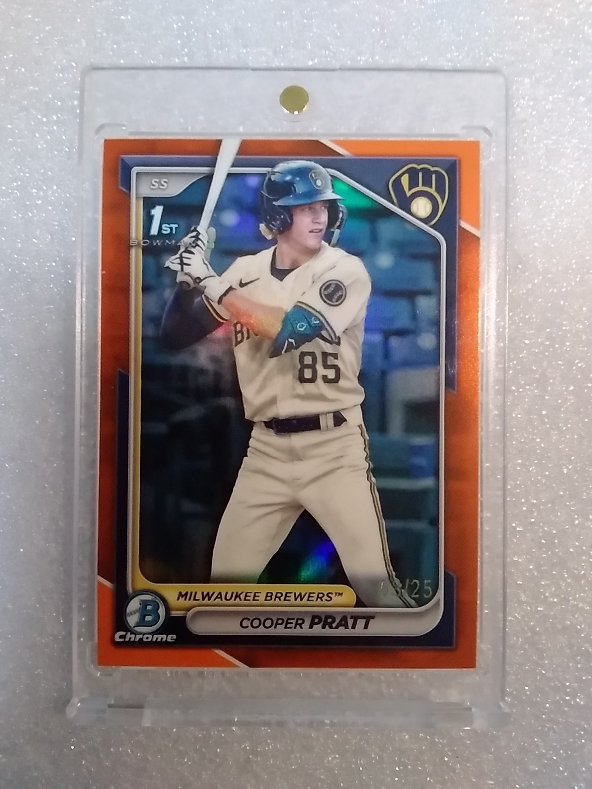2024 Bowman Chrome Cooper Pratt True Orange/25