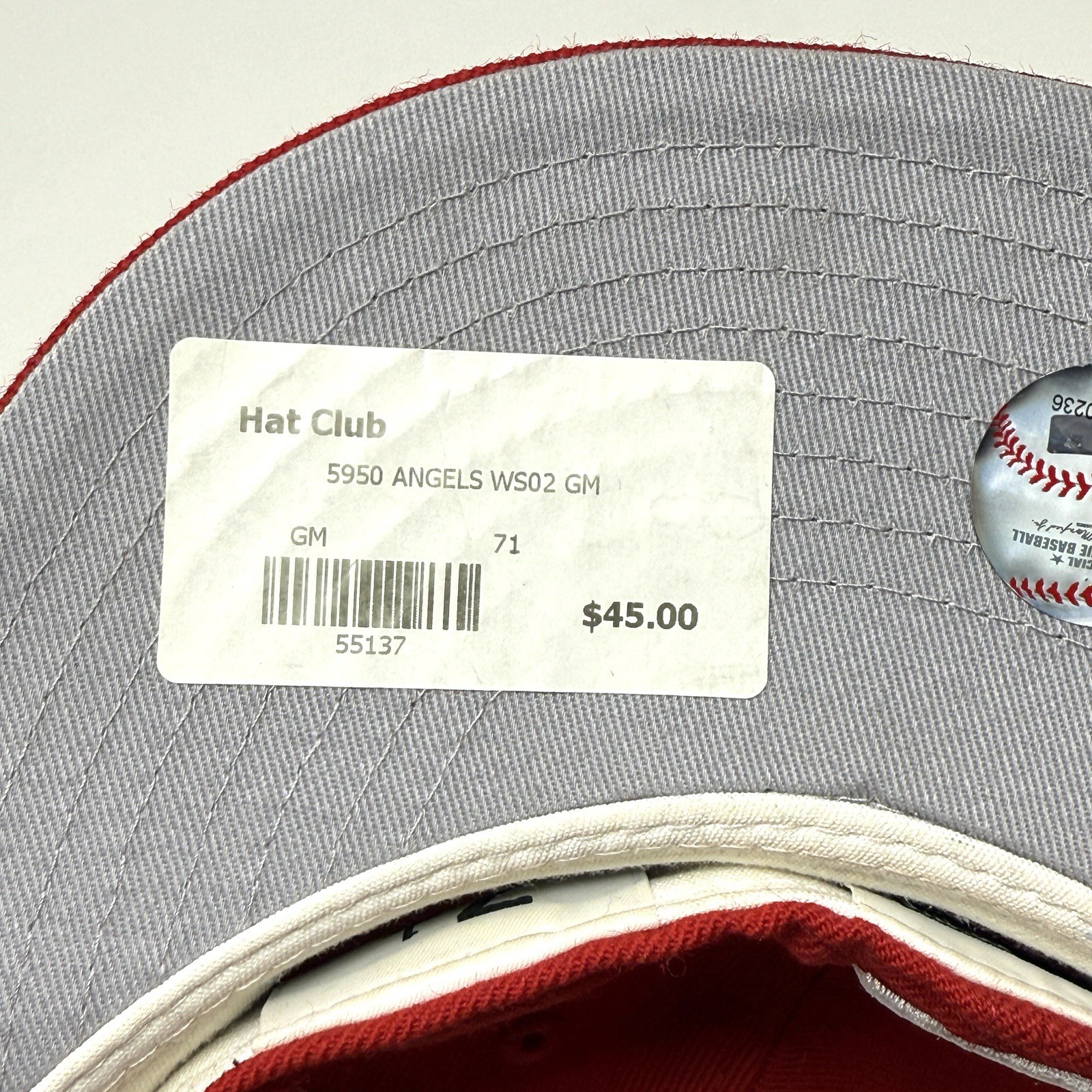 Anaheim Angels New Era 59FIFTY Size 7 1/8 MLB World Series 2002 Fitted Cap