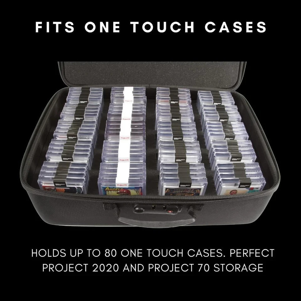 Pro Toploader and One Touch Trading Card Storage Box with Zipper Lock – Sports C
