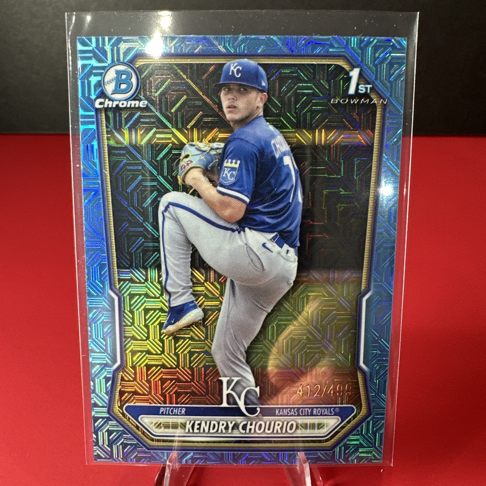 2026 Bowman M/B Chrome 1st Kendry Chourio Royals #BCP-7 Sky Blue Refractor /499