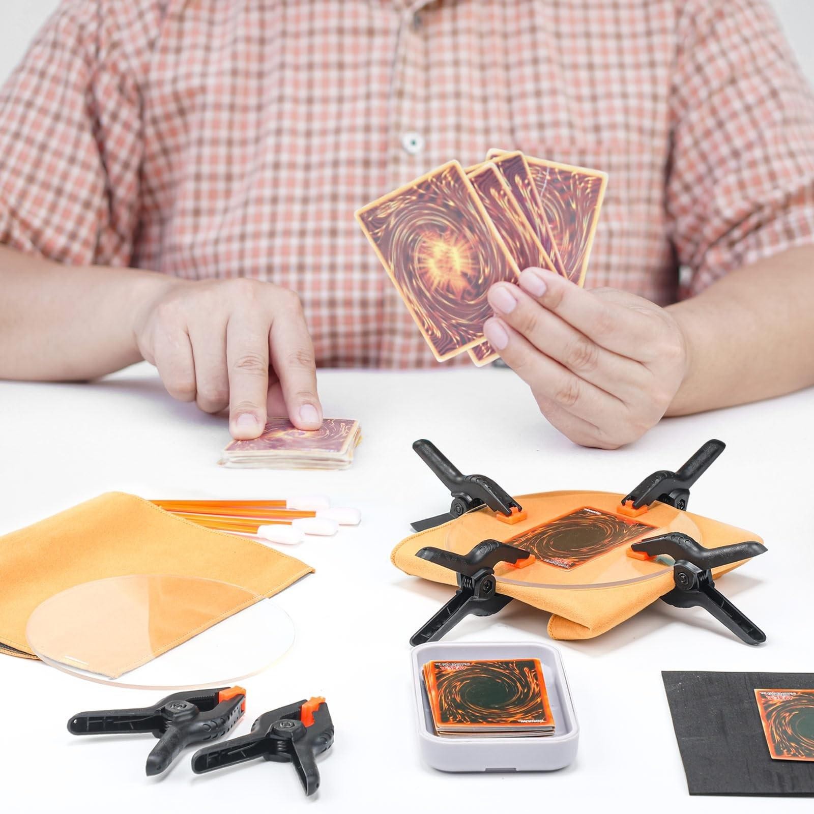 228pcs Trading Card Flattening Cleaning Kit for Tcg Collectors Supplies