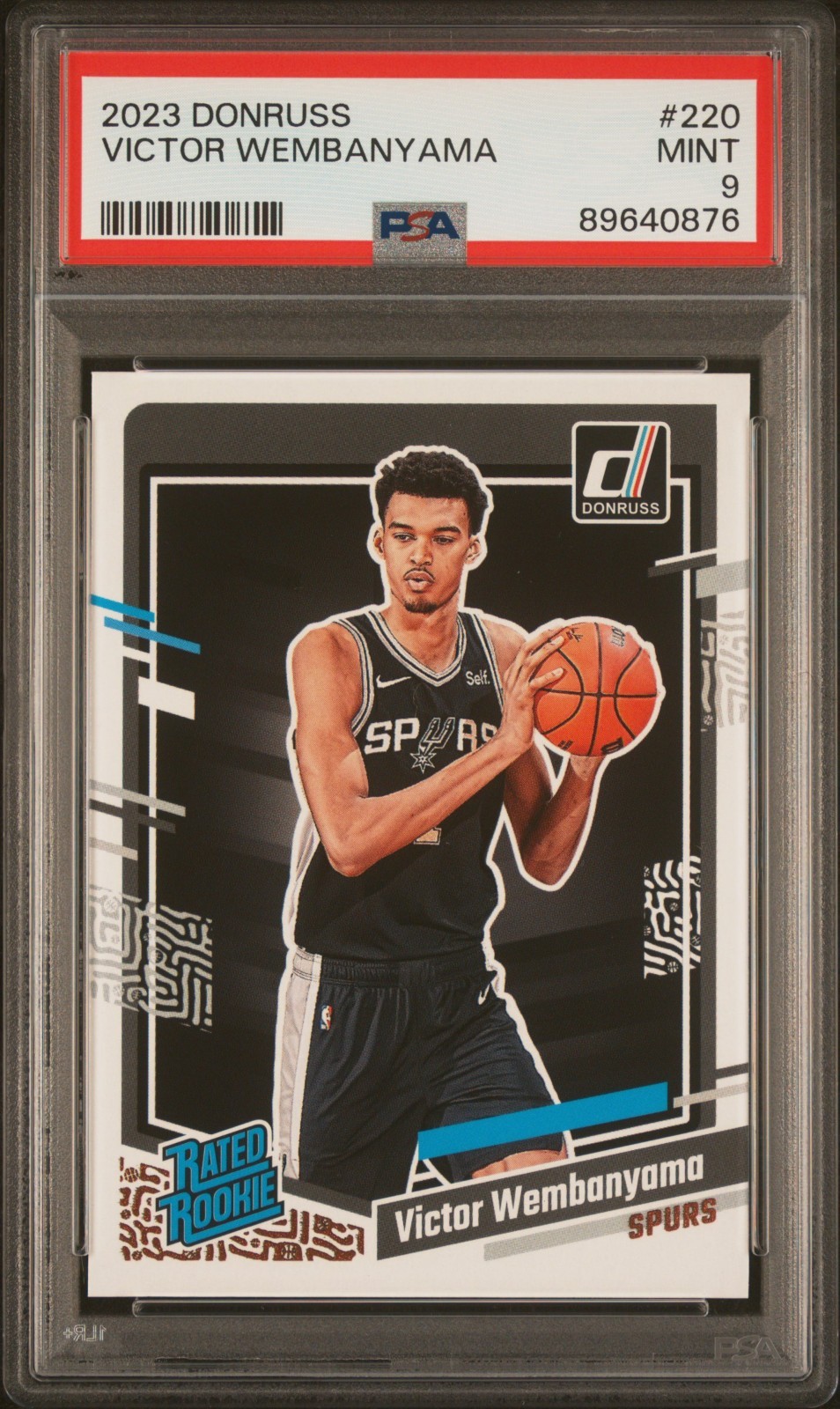 2023-24 Donruss Victor Wembanyama BASE RC PSA 9 SAN ANTONIO SPURS #220
