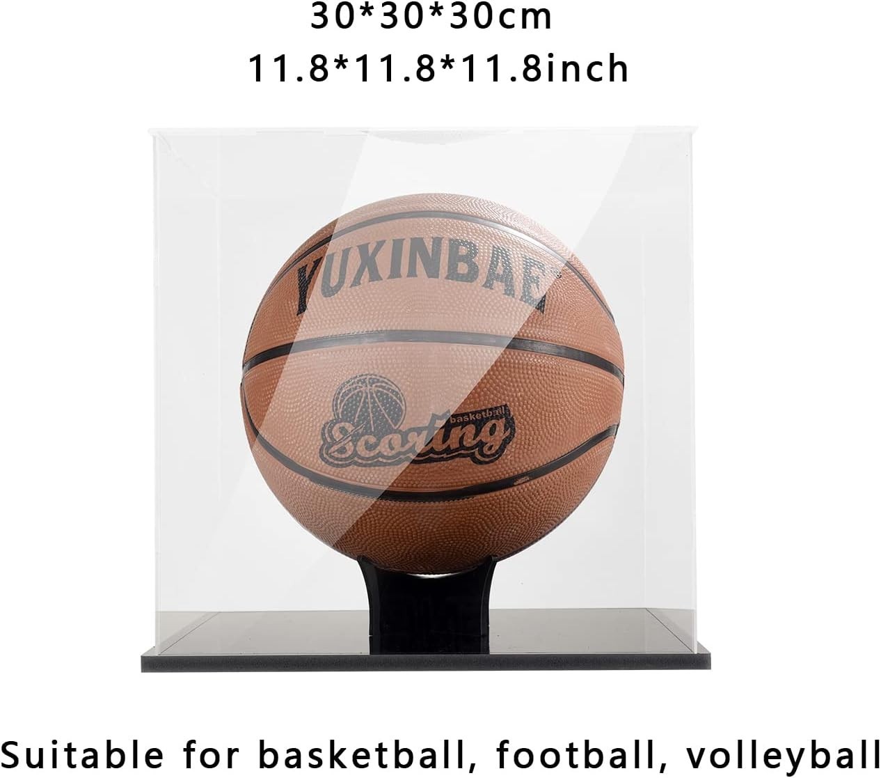 SANOSY Clear Acrylic Basketball Display Case UV Protected Autographed Ball