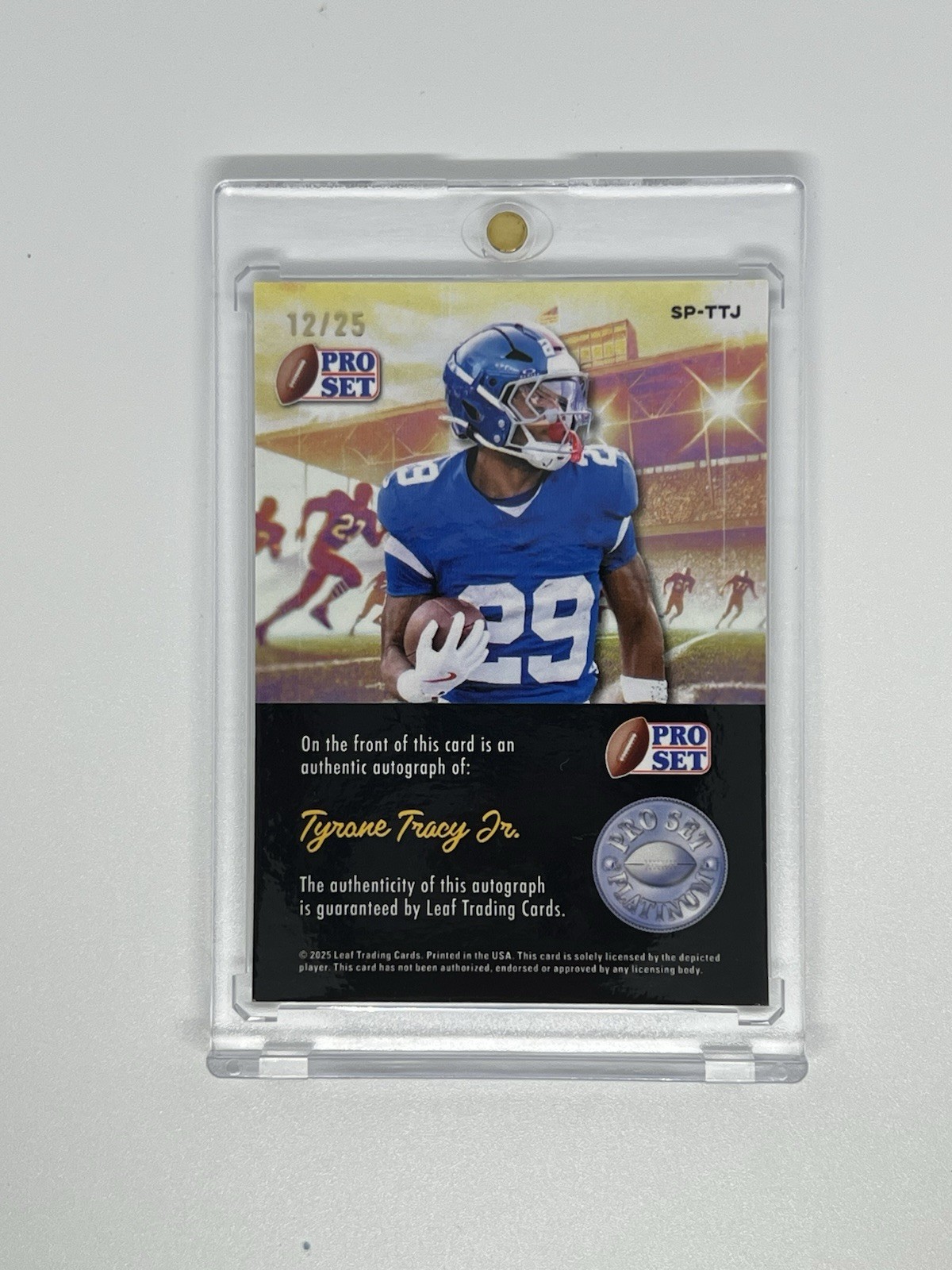 2025 PRO SET METAL PLATINUM AUTO #SP-TTJ TYRONE TRACY Jr. PRISMATIC SILVER /25