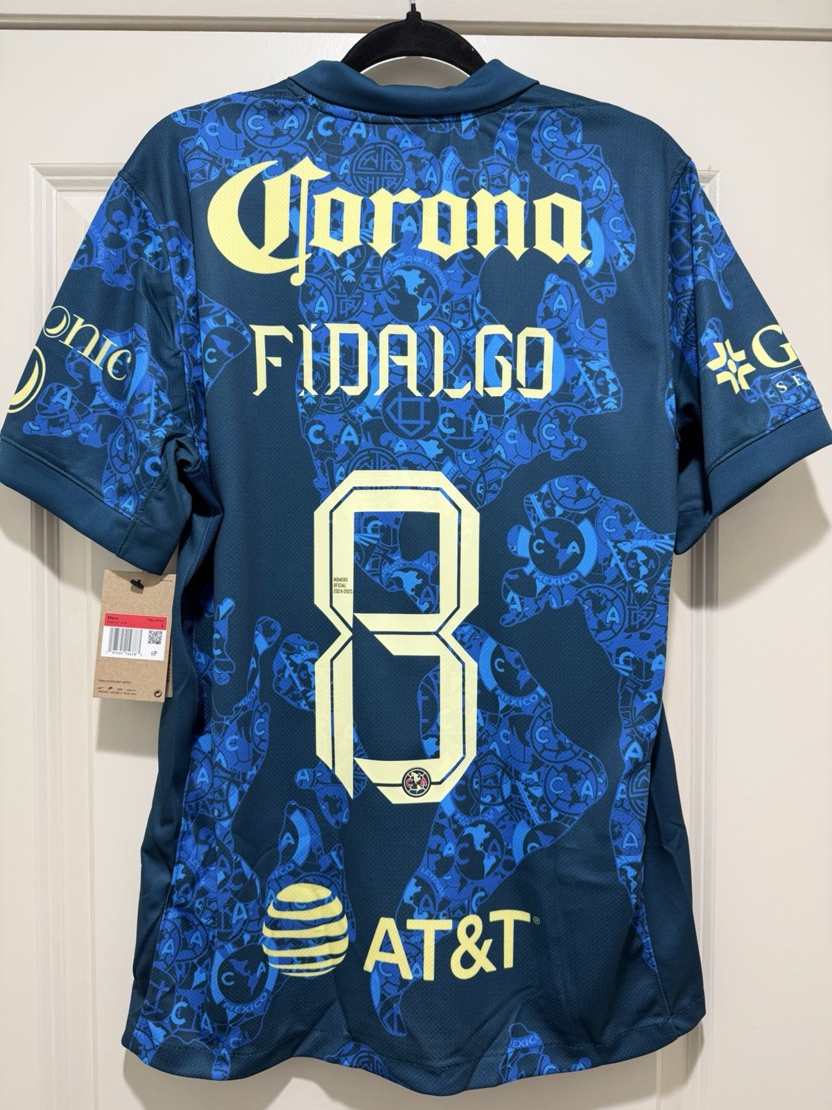 Alvaro Fidalgo #8 Mens LARGE Nike Club America Away Stadium Jersey