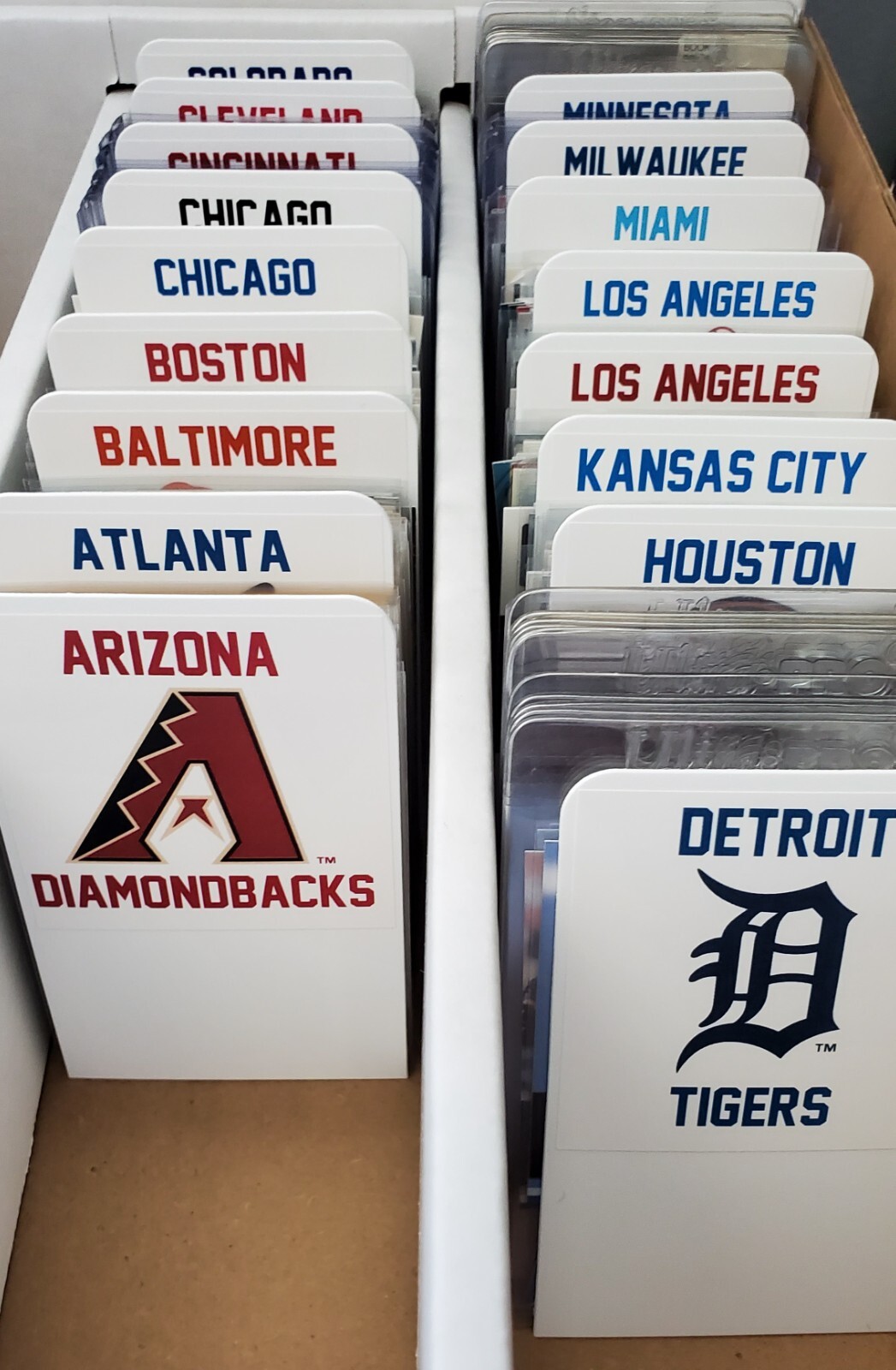 92 TALL Sports Card Dividers 3 League Bundle w/ FREE Custom Team Logo Labels