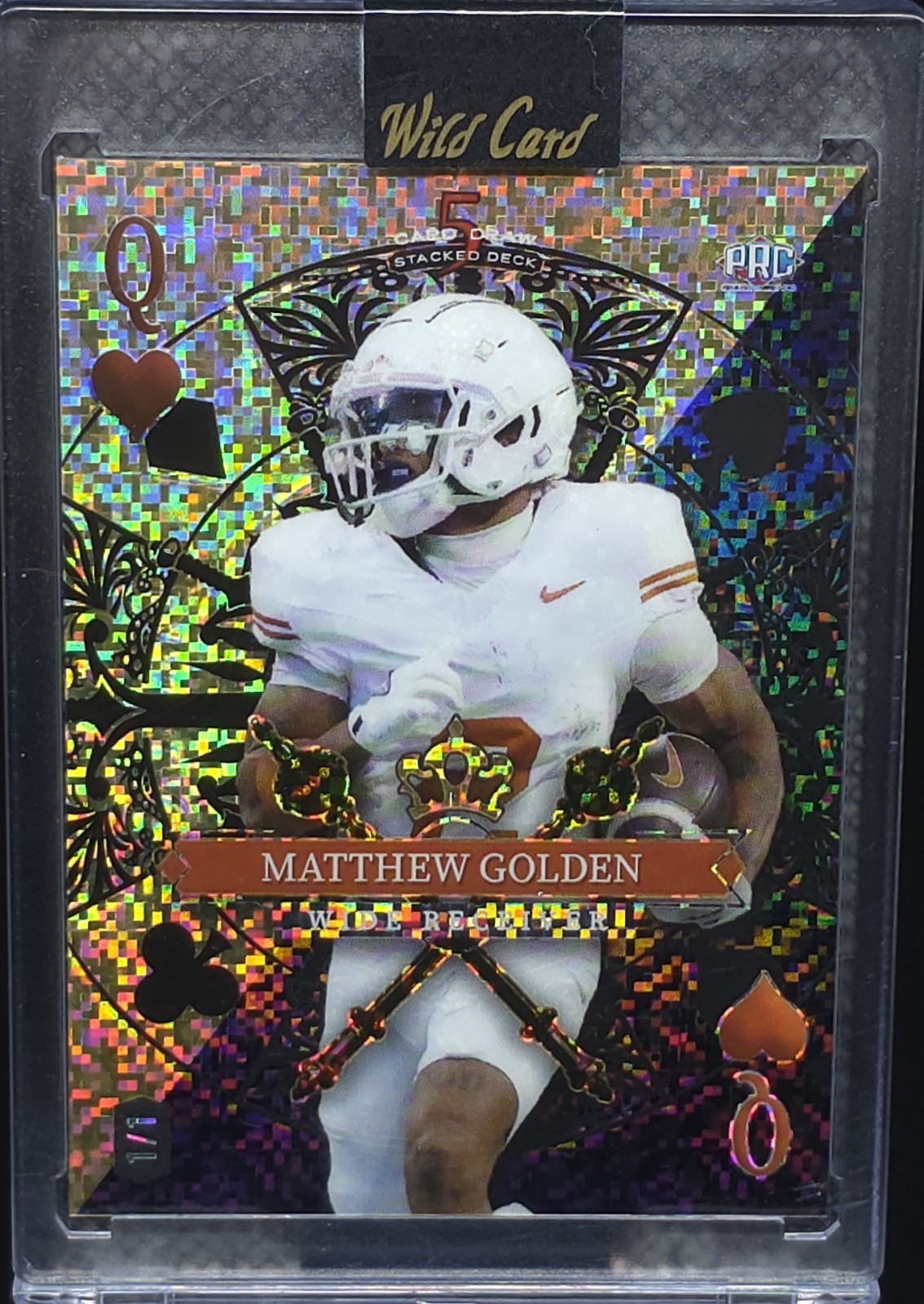 Matthew Golden 2024 Wild Card 1/1 Black Gold Diagonal Mini Box Green Bay Packers