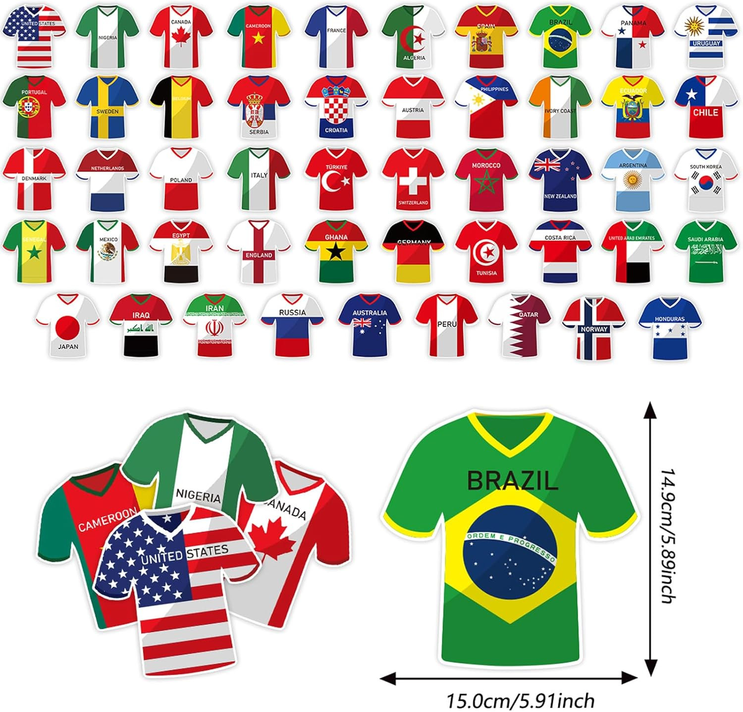 For 2026 World Cup Soccer Jersey Flags Bunting Banner – 49 Vibrant Internatio…