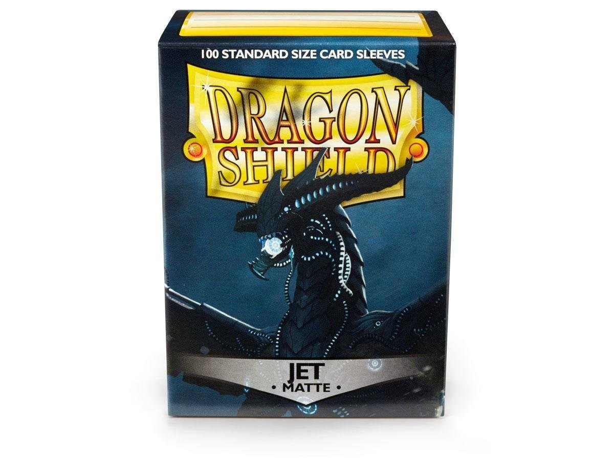 10 Packs Dragon Shield Matte Jet Standard Size 100 ct Card Sleeves Display C…