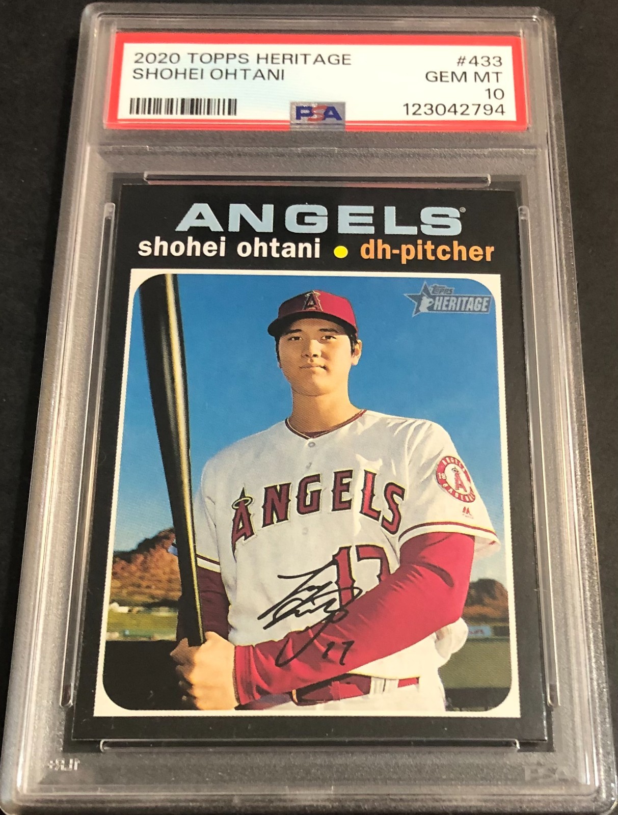 2020 Topps Heritage Shohei Ohtani #433 PSA 10 GEM MINT! FREE PRIORITY SHIPPING!