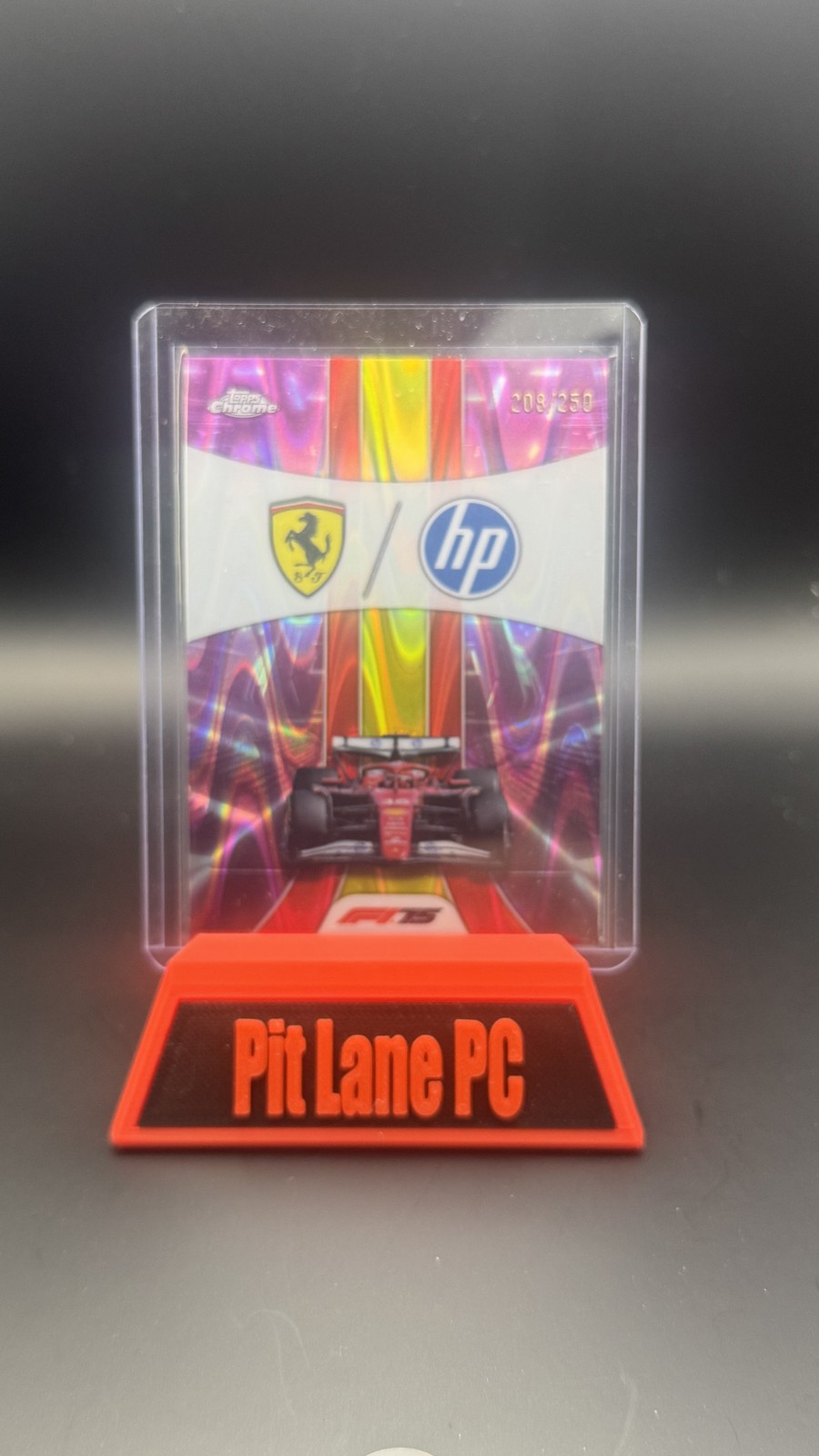 2025 Topps Chrome Formula 1 #175 Ferrari Logo, Pink RayWave /250