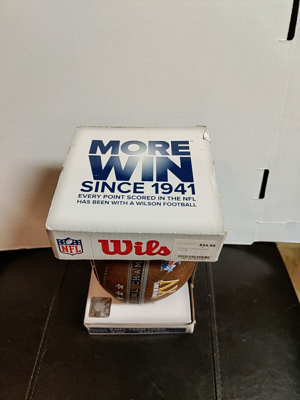 NFL Commemorative Football, 9-Inches Oakland Raiders. Signed Jeff Barnes. SB 15