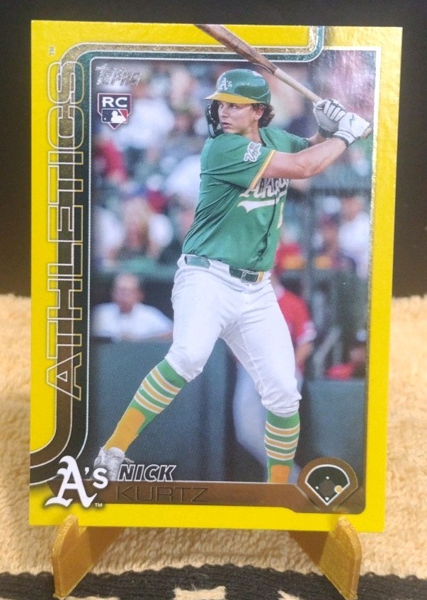 2025 Topps Update Series – NICK KURTZ US201 YELLOW BORDER. CVS EXCLUSIVE RC SP .