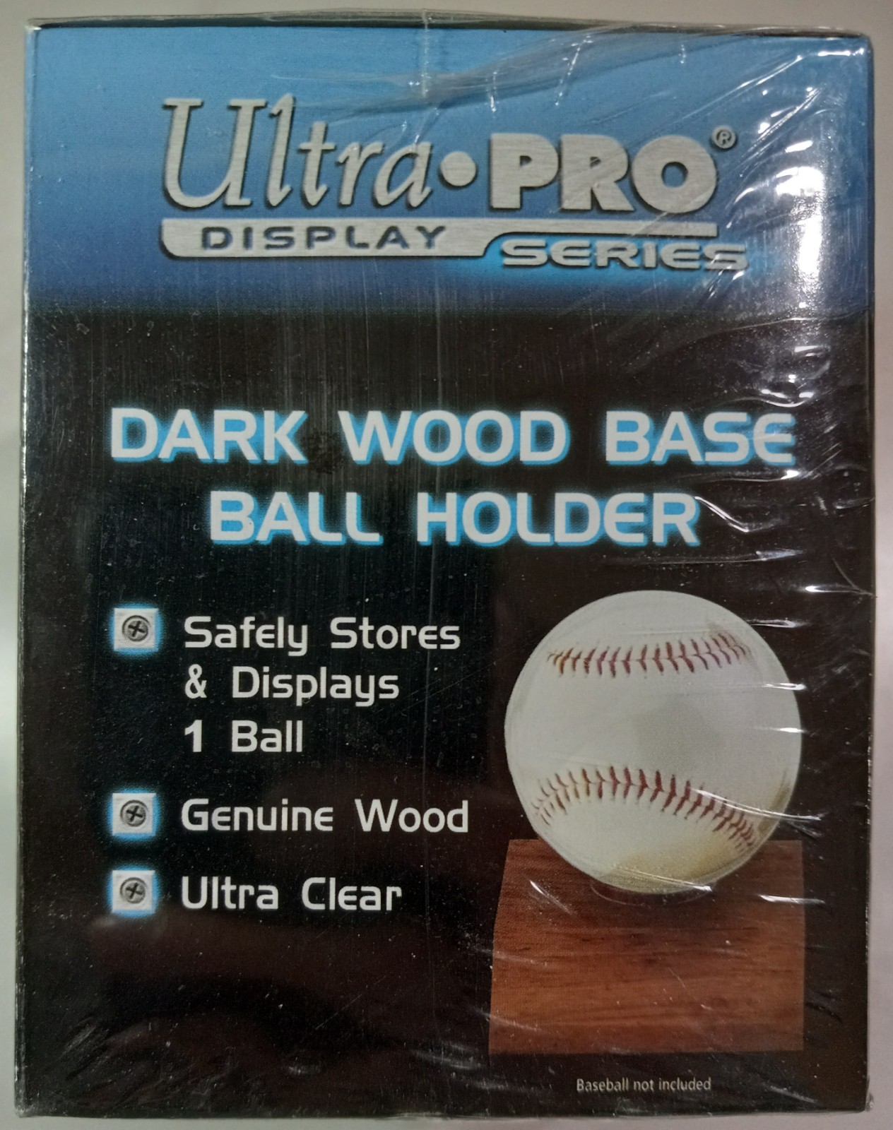 Ultra Pro Display Series Dark Wood Base Display Case Baseball Ball Holder NEW