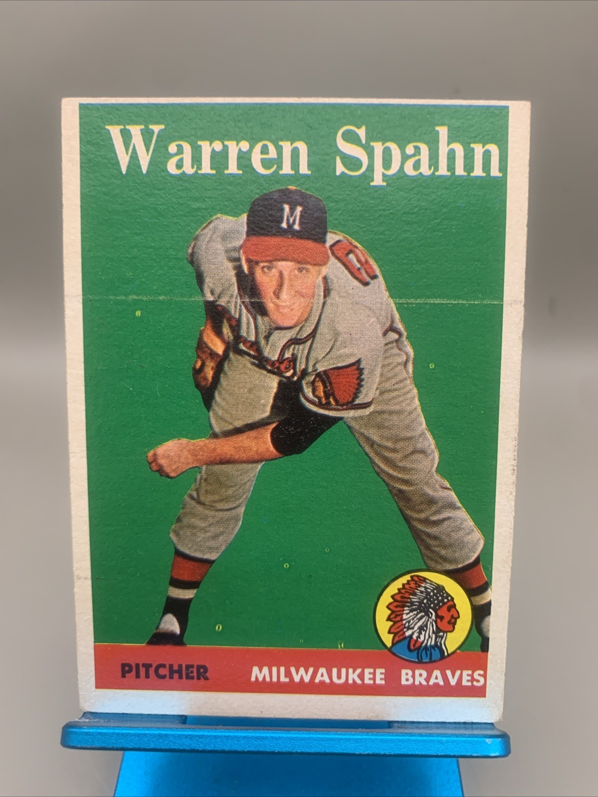 1958 Topps Warren Spahn #270 EX Print Line But Sharp No Creases Free Shipping 🔥