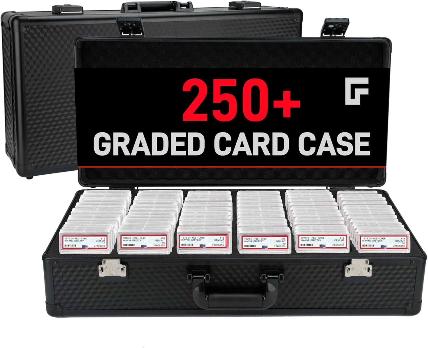 6 Row 250+ TSA Combination Lock Trading Deck Cases Graded Card Case Psa Graded C