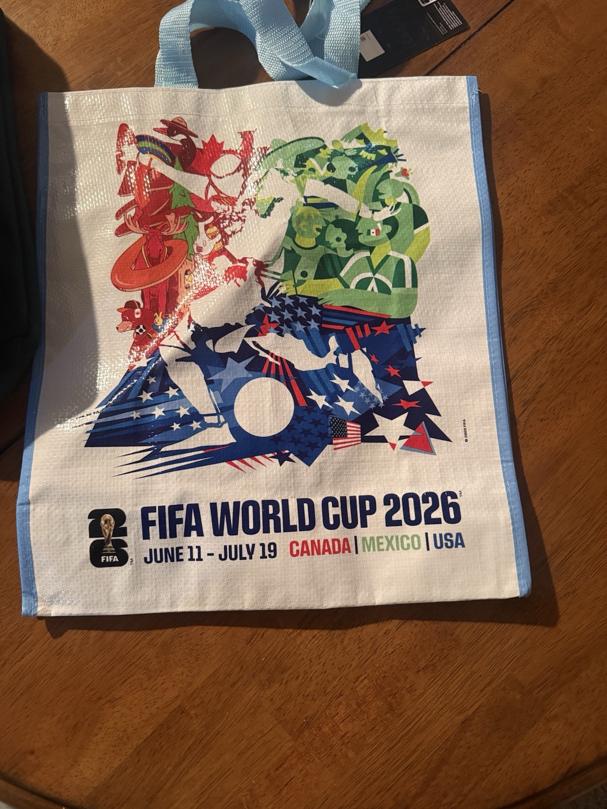 FIFA WORLD CUP 2026 GOLD LOGO OFFICIAL LICENSED NEW HEAVY DUTY CANVAS TOTE BAG