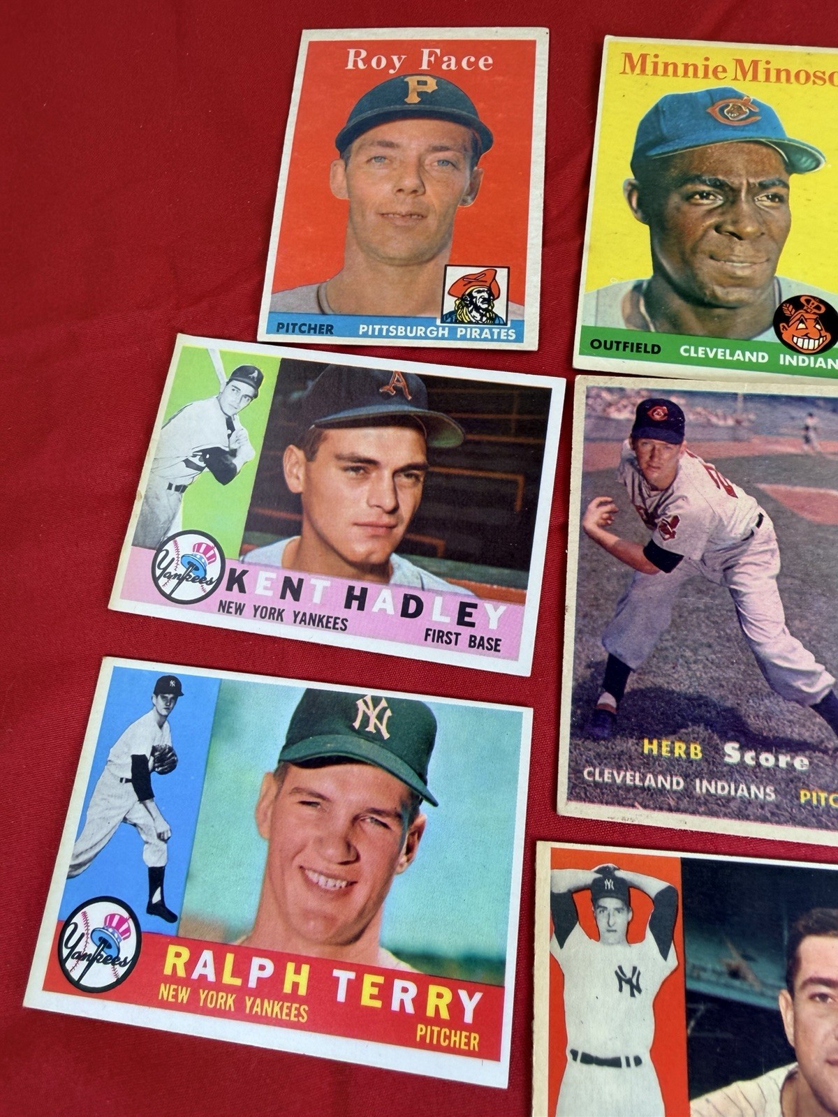 Lot of 10 1958 Topps Baseball Cards Fox Minoso Yankees Pirates #50 #74 #96