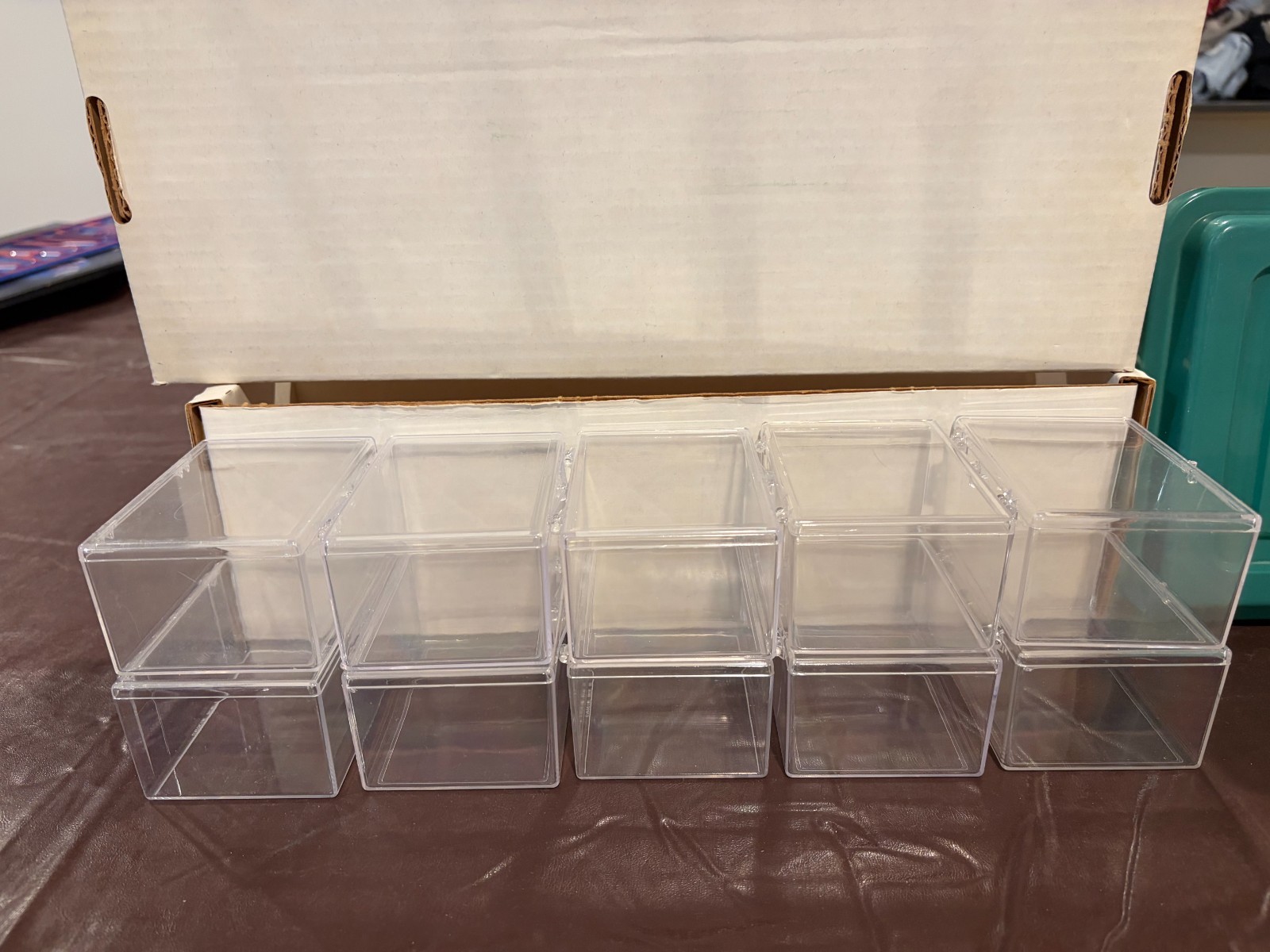 Lot Of 17 used Snap Card Holder Box Cases – holds 1325 cards!!