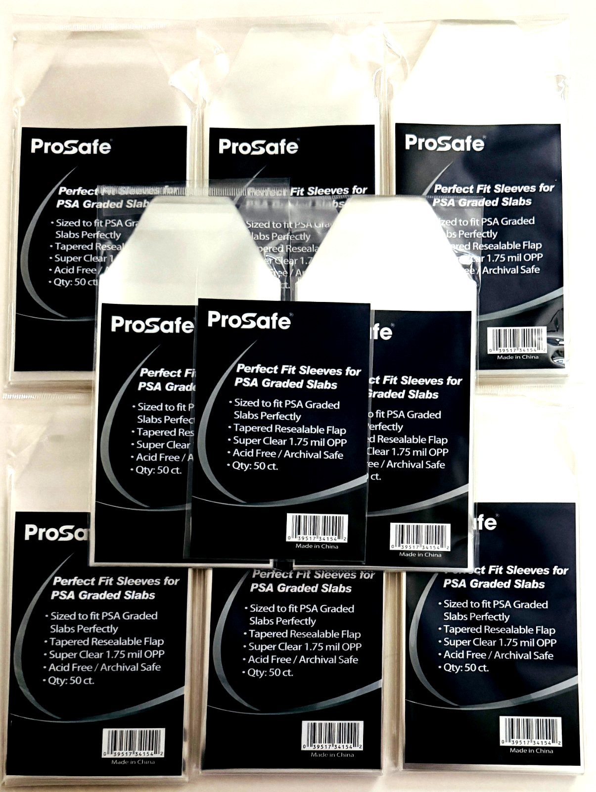 Card Sleeves Perfect Fit Resealable for PSA Slabs Trading Cards Protection
